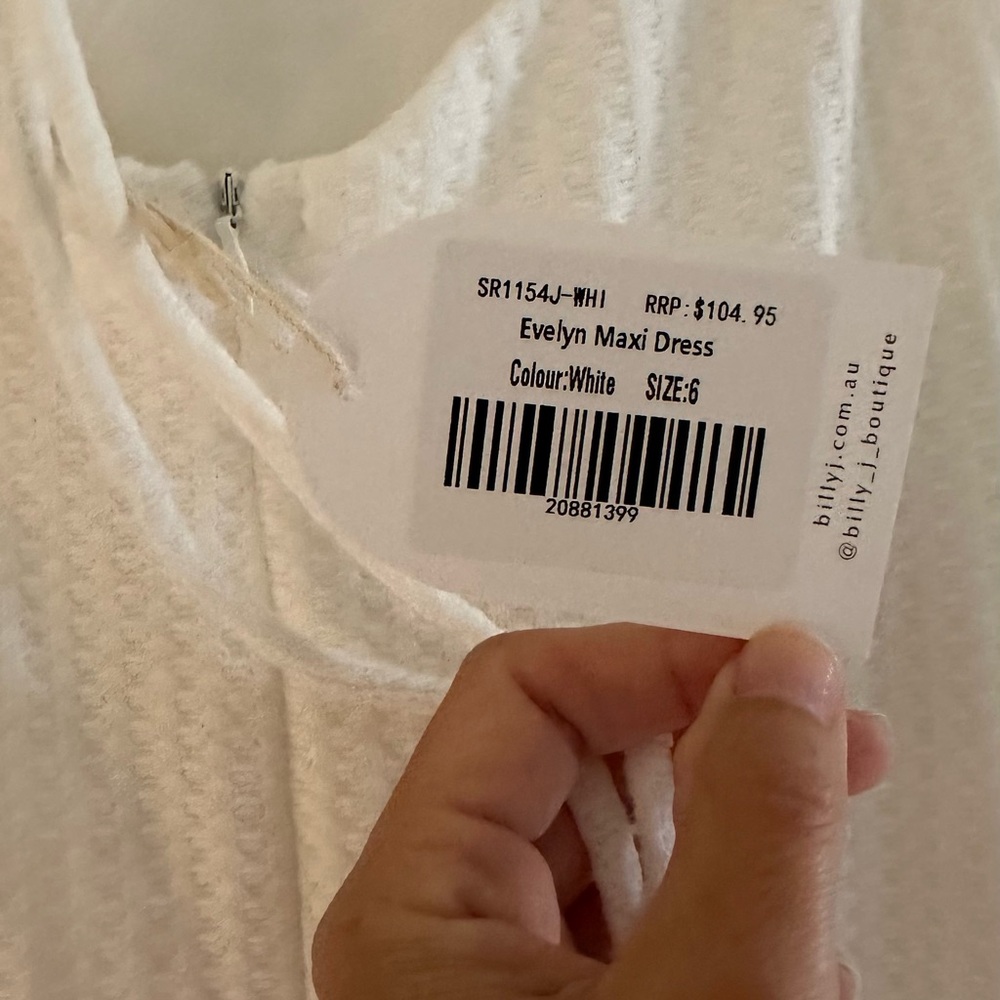 Billy J Evelyn Maxi Dress - White - NWT - Picture 8 of 9